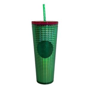 NEW Starbucks Cold cup Tumbler 24 oz Watermelon Grid